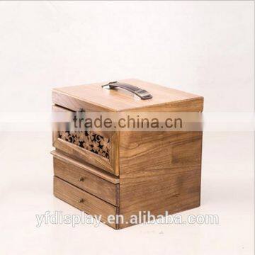 Clover Cherrywood Jewelry Collection Storage Wooden Box, Timber Jewellery Case, Engravured Jewellery Collection