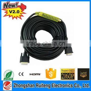 2014 hot sell patented durable DVI cable with good quality for set top boxes, 1080P HD TV,X Box,Etherenet