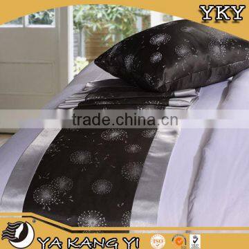 100%Polyester Chocolate Hotel Decorative Bed Runner And bed skirt