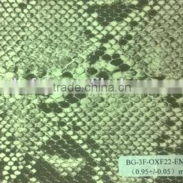 Semi-pu snakeskin leather fabric for bag decorative