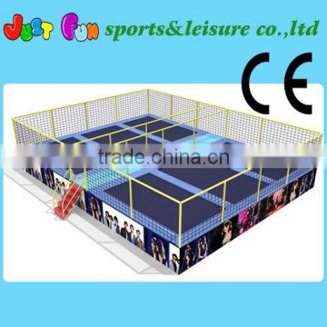 6 bed trampoline, professional trampoline with enclosures, jump trampoline