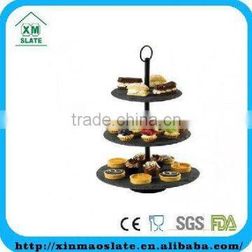 Round 3 Tier Slate Plate Stand