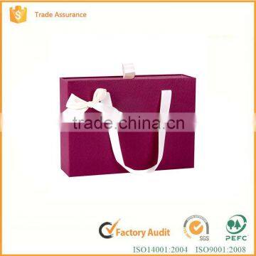 Delicacy Printed Customized Paper Gift Box Luxury With Bowknot Supplier's Choice photo-3