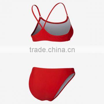 Women's Two-Piece Swimsuit Strappy Blank Halter Push up Bikini Tankinis