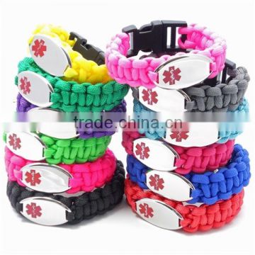 oem paracord bracelet 3 color custom design paracord bangles