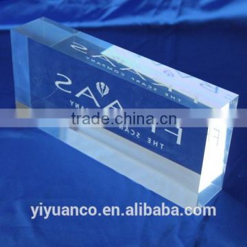 Clear triangular prism block, make transparent acrylic paperweight, acrylic block-0039