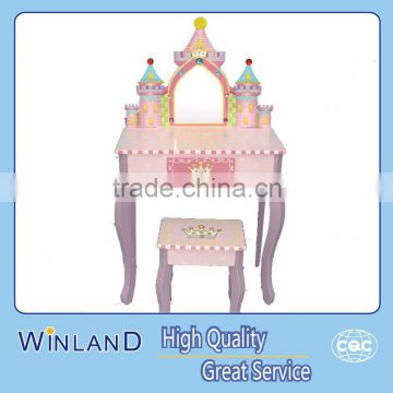 Kids Wooden Fantacy Princess Vanity With Stool