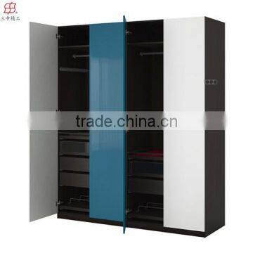 2015 Bedroom Furniture High Gloss Grey 4-Door Wardrobe