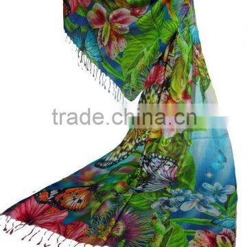 Digital Printed butterfly fashion scarf