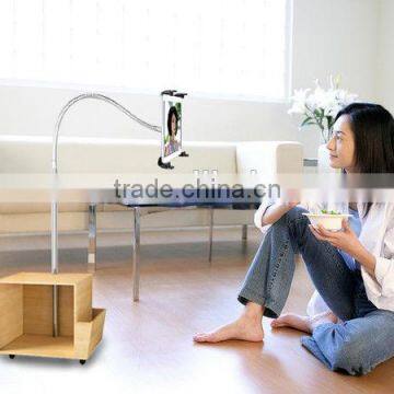 Leaning Bookcase With Tablet Stand Holder Home Furniture Wood photo-6