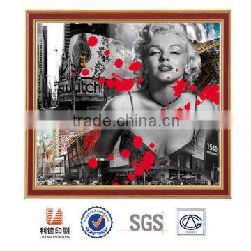 Nordeen Art 3D Lenticular Plastic Framed picture of Marilyn Monroe