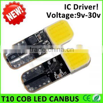 Plasma High power COB T10 501 led canbus Top sale led t10 car bulb led bulb lighting