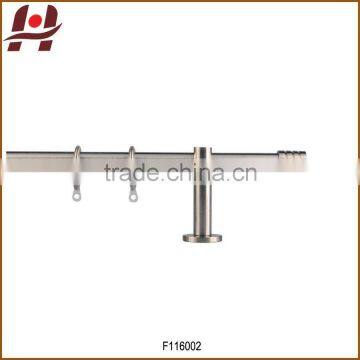 F116002 metal iron aluminium stainless steel brass plated plain twisted extensible telescopic window curtain poles rods pipes