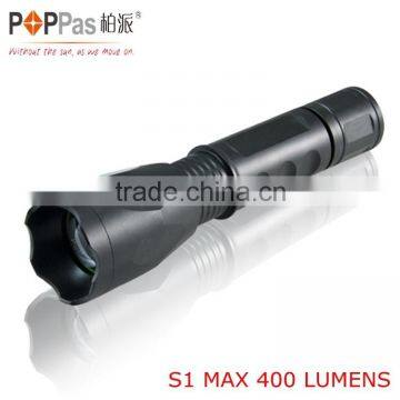 POPPAS S1 T6 10W rechargeable zoom adjustable led flashlight