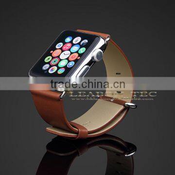 For Apple Watch Band, Genuine Leather Watch Band Strap With Adapter Adjustor photo-3