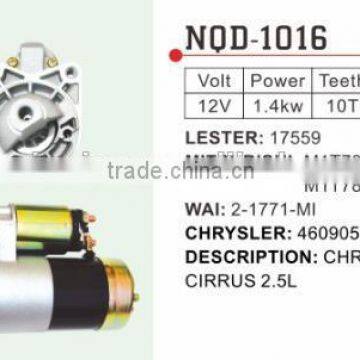Auto Starter motor For Chrysler 4609058 Lester 17559 M1T78581 M1T78581ZC Wai 2-1771-MI
