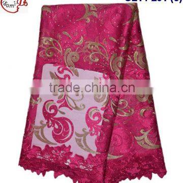 Frenc Lace CL14-231fashionable Latest Design Multi Color Fushial Net Frech Lace for Wholesale photo-6