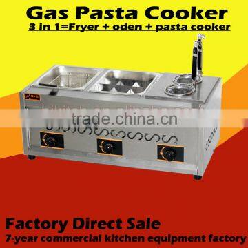 Combination cooking equipment counter top pasta cooker fryer oden boiler for restaurant