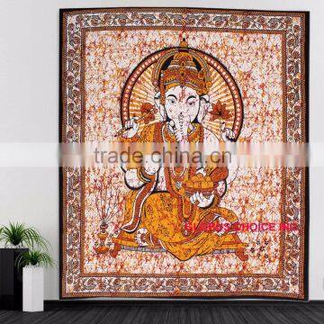 Lord Ganesha Indian Religious Yoga Wall Hanging Tapestry