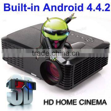 Built-in Wifi Android4.2 System 4200 Lumens For Home Cinema Theater Games Education Business Party Meeting With USB TV HDMI