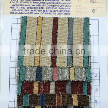 Vintage Striped Yarn Dyed Fabric Low Price Raw Material for Shoes Bags Making