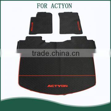 Car floor Cover Auto Mat for Ssangyong Actyon Sports full set with cargo liner