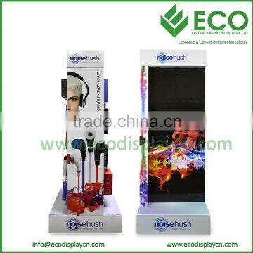 Cardboard Hook Display For Earphone Electronics, Folding Cardboard Displays