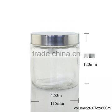 round mason glass jar with screw lid