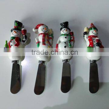 Christmas polyresin butter knife