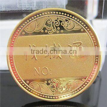 2015 High Quality Metal Coin / 24K Gold Plated Metal Coin / Game Token Coin