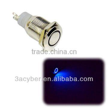 Car Push Button Switch with Blue LED Indicator