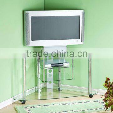 Glass corner TV stand