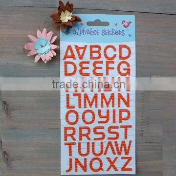 2015 fashionable hot selling alphabet letter chipboard paper stickers