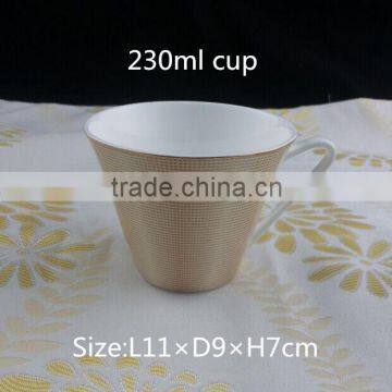 230ml Coffee Cup With Gloden Color Decal With Gold Rim Tea Cup With Saucer photo-4