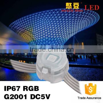 Waterproof LED 20mm addressable programmable full color rgb led pixel light