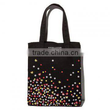 Women's black tote non woven bag shopping bag