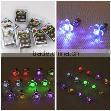 LED Light Up Earrings Studs XMAS Dance Party Club Decoration