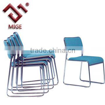 Light blue cushion stacking chair