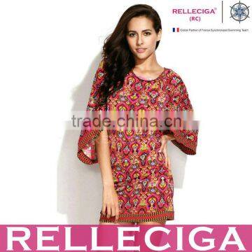 RELLECIGA Exotic Style Digital Print Beach Dress Beachwear