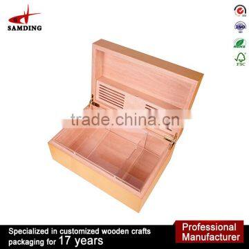 Hot new fancy cute seasonal packaging cigar box with MDF for mens