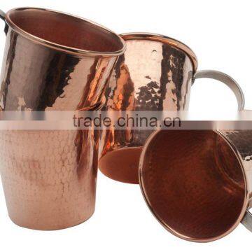 Solid Copper Hammered Ginger Beer Mug High Quality Solid Copper Bar Mug ,Copper Mug, Moscow Mule Copper Mugs, Solid Copper mug,