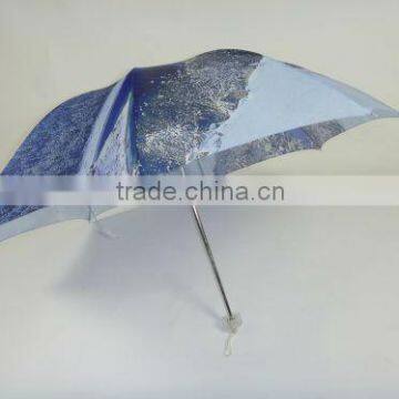 Photo Printed 3 Folding Umbrella