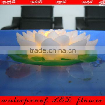 floating battery operated garden plastic lotus flower