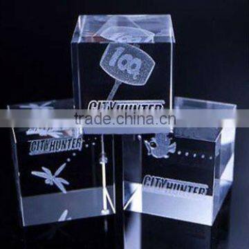 Crystal crafts engraving for gifts crystal glass cube