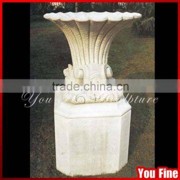 Decorative Handmade Marble Flower Vase With Stand