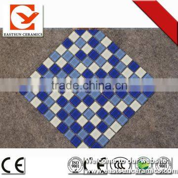 300x300 blue mix white glass swimming pool mosaic tile