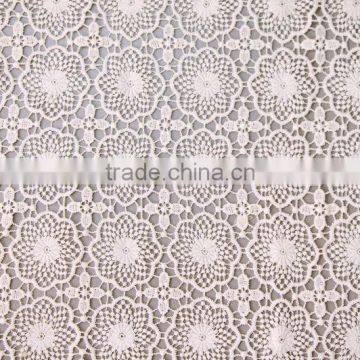 flower cotton embroidered guipure lace fabric