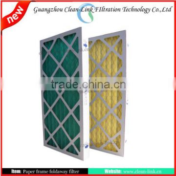 2015 New cardboard Panel pre Filter and Foldaway filter mesh and industrial filter