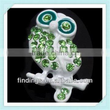 LJ0188 2014 newest jewelry snap charm with rhinestone