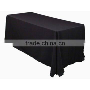 Black polyester square table cloth/table linen for weddings